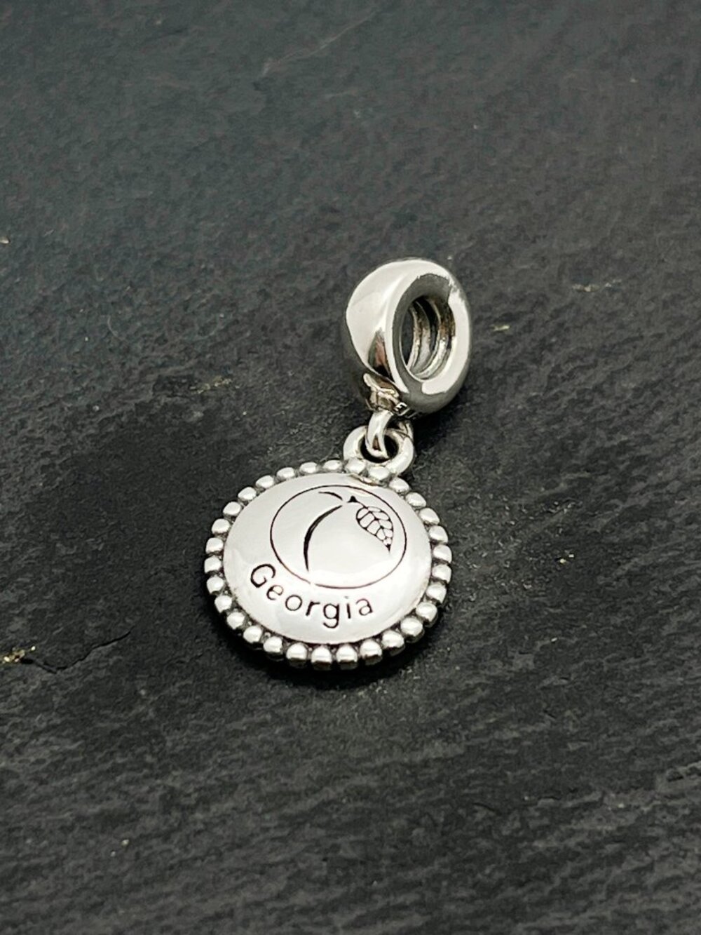 Pandora Georgia peach Exclusive Charm Sterling Silver Dangle Charm Jewelry